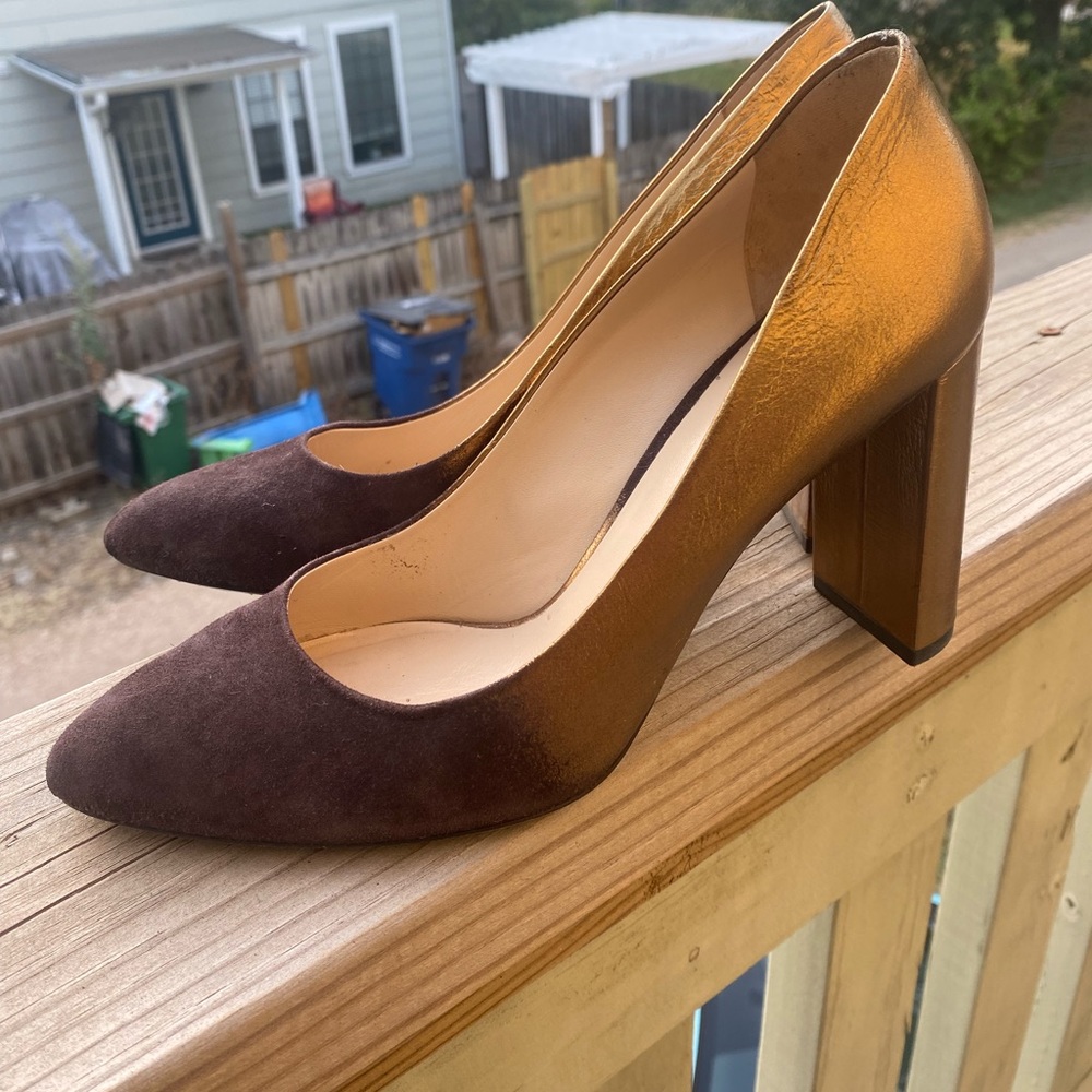 M. Gemi brown to bronze heels 9.5